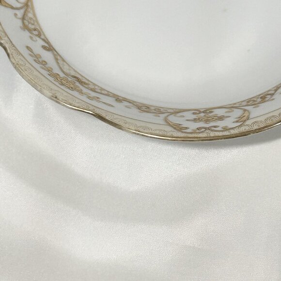Vintage Nippon Toki Gomei Kaisha Japan Gilt Dish 9" Art Deco Porcelain 1920s - Picture 5 of 6